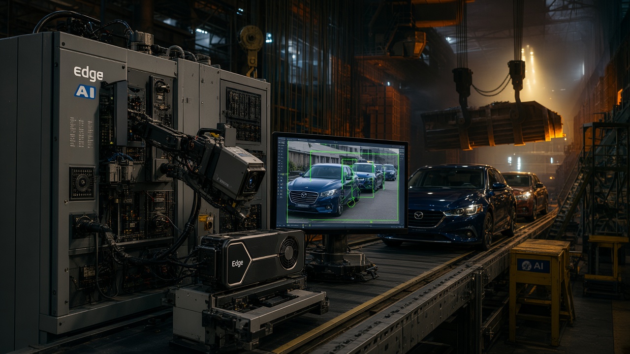 Edge AI vision on a production line